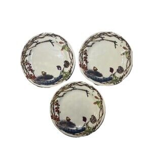 Juliska Forest Walk Party Plates, Set Of 3 - 8 1/2” Color Cafe Au Lait, Portugal